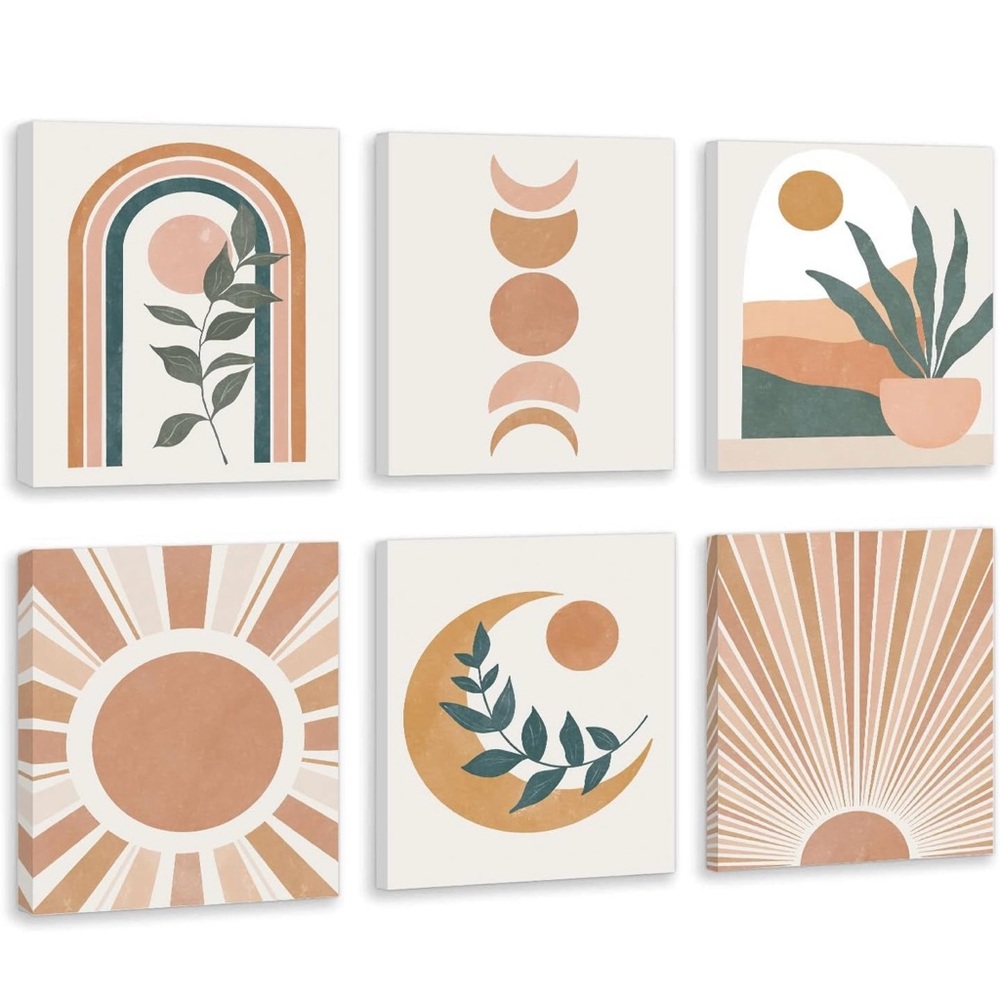 Abstract Boho Wall Art Set